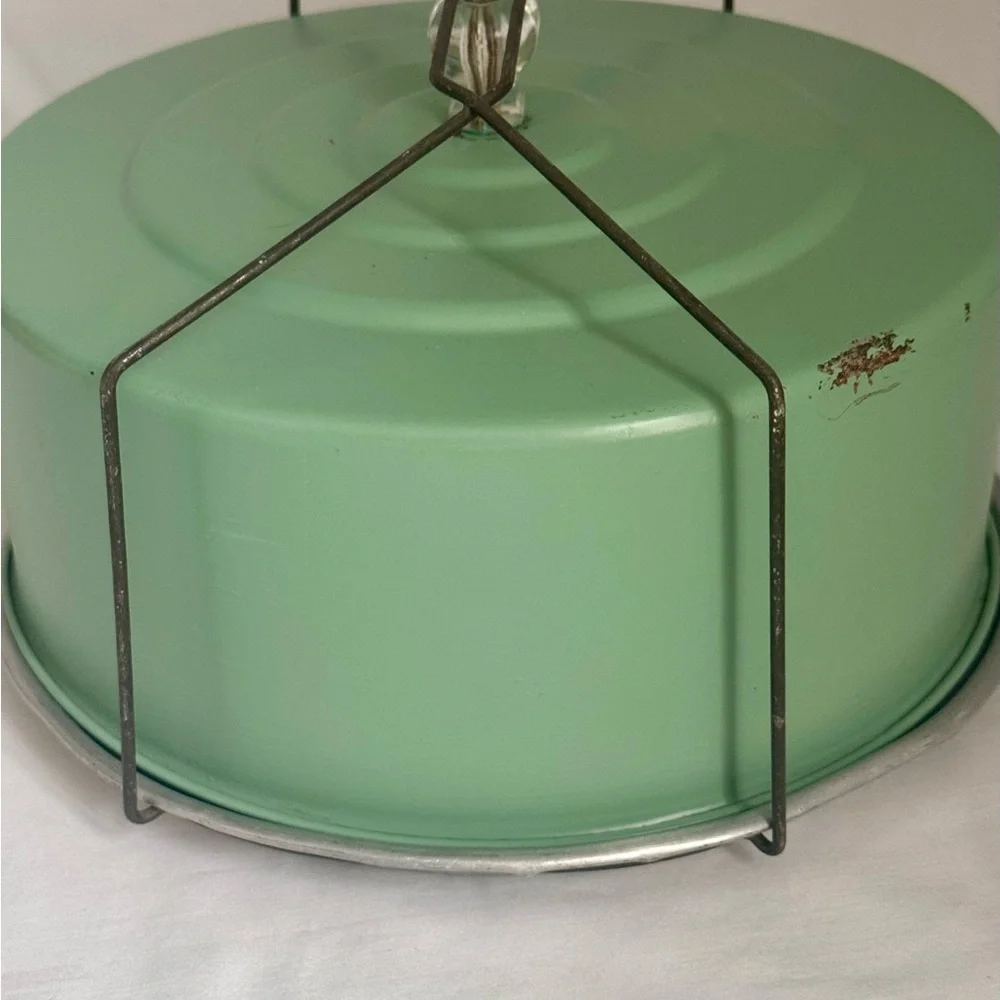 Vintage Cake Carrier Green - Picture 4 of 10